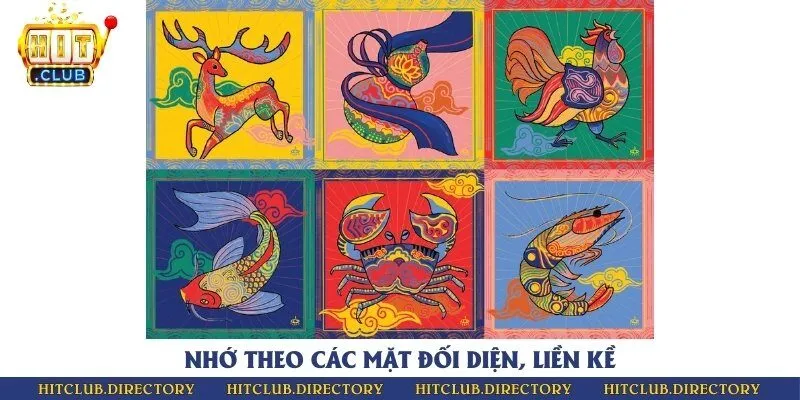 Sử dụng các mặt đối diện và liền kề để ghi nhớ